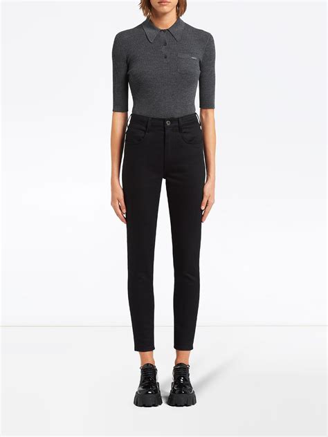 prada jeans short|prada women's skinny jeans.